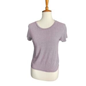Prince & Fox Marine Striped Crop Top Women Size S/P Burgundy Baby Tee Y2k Style